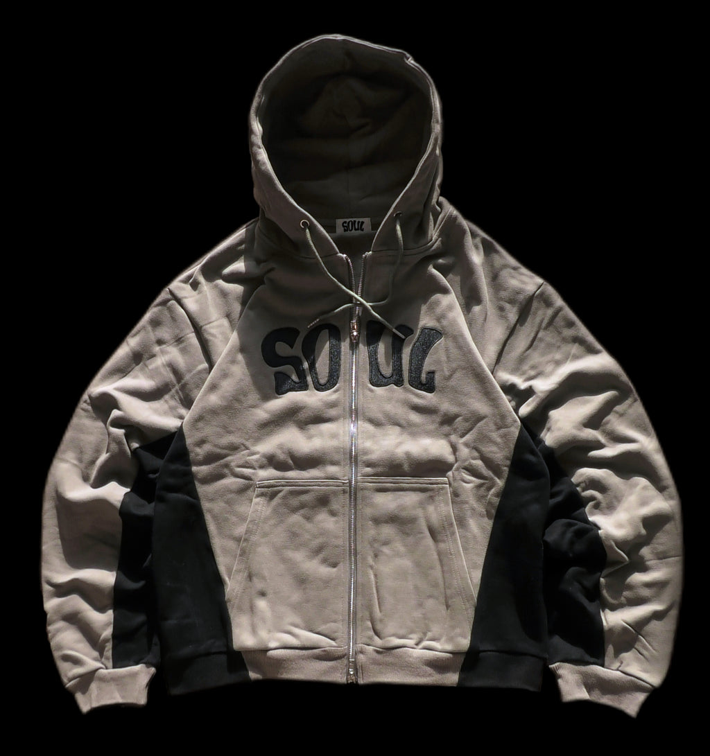 Grey/Black Full Zip Hoodie