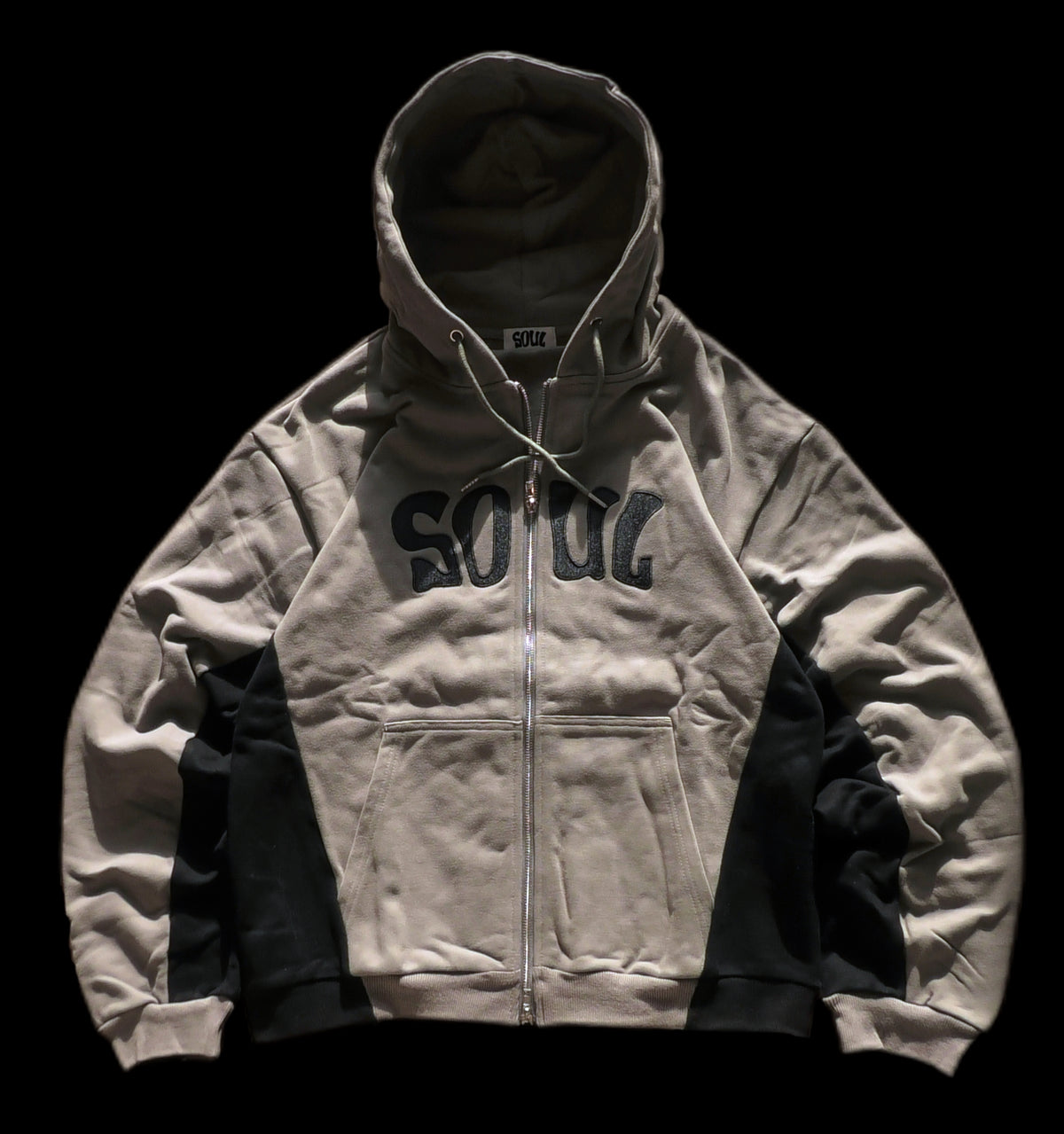 Grey/Black Full Zip Hoodie