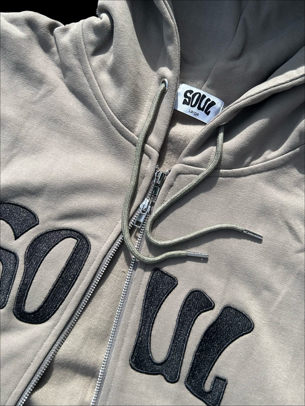 Grey/Black Full Zip Hoodie
