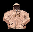 Beige/Brown Full Zip Hoodie